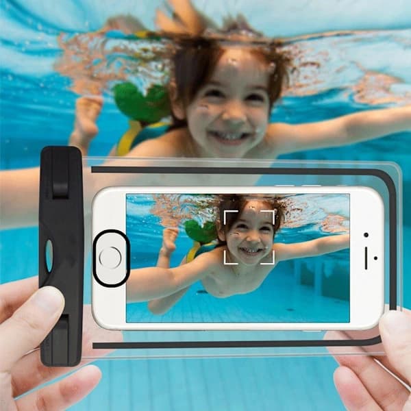 Vandtæt telefonetui til smartphone Universal Sort 2-pak