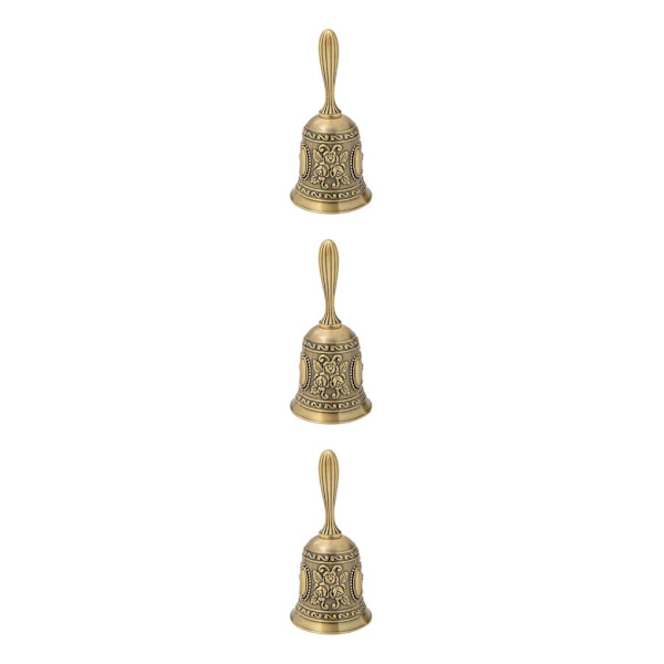 1/2/3 Käsikellon Soittokello Pöytä Laskuri Vastaanotto Ravintola Antikki Kulta 5.5x5.5x11.3CM Antique Golden 5.5x5.5x11.3CM 3Set