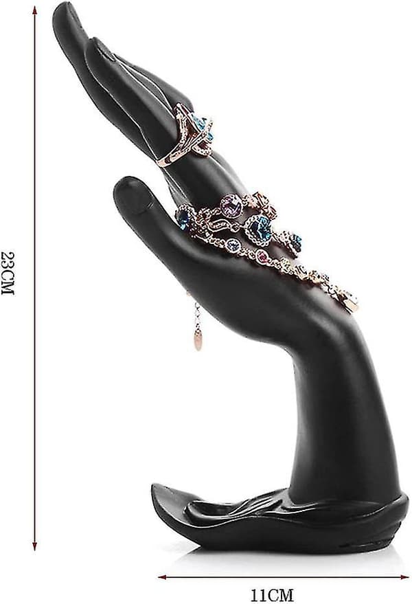Hængende Ring- og Armbåndsstativ i Resin (sort)