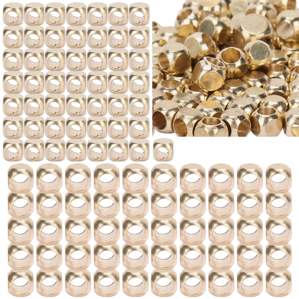 3mm/4mm smykkefremstilling Firkantede perler DIY armbåndfremstilling avstandsperler tilbehør