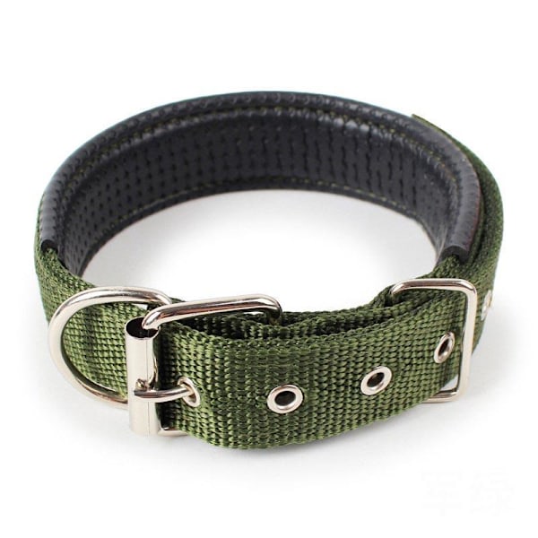 Komfortabel Justerbar Nylon Hundekrave til Hunde i Større Størrelser Green 3.0*58cm