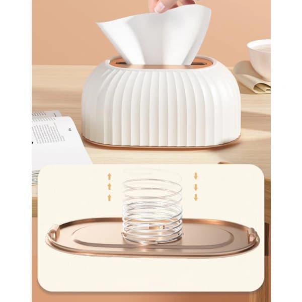 Serviettholder, rektangulær Kleenex-holder, svart