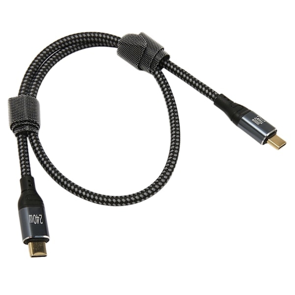 USB C til USB C Kabel 0.5m Han til Han PD240W PD3.1 E Mark Chip Nylon Type C Ladekabel til Laptop Telefon Tablet