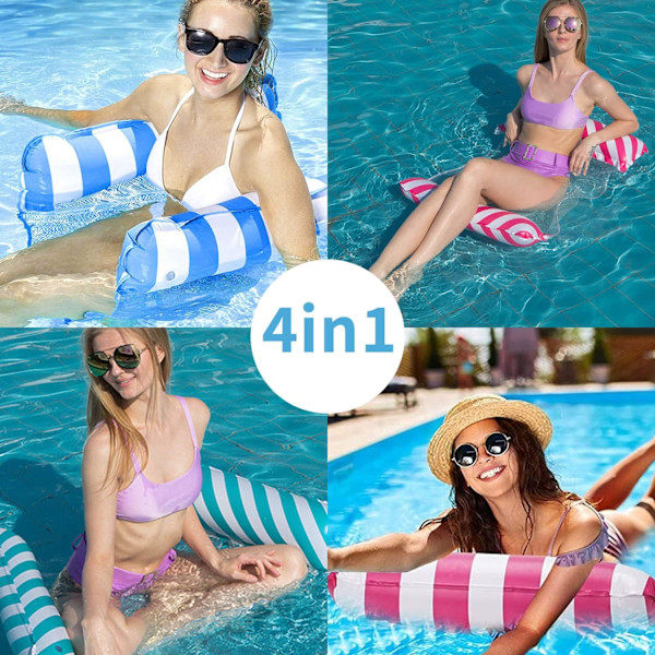 MH-Simmadrass Float, 2 st 4-i-1 Pool Float, Uppblåsbar Float