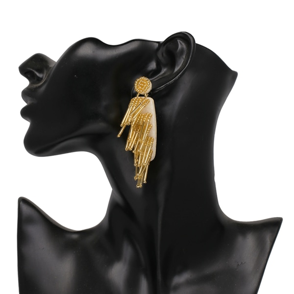 Naisten tyylikkäät pitkät korvakorut metalliseoksesta muoti Naisten korvakorut (keltainen)