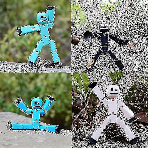Ægte Boxede Stikbot Robot Stickbots Stop Motion Animation Efterår Nye Farver