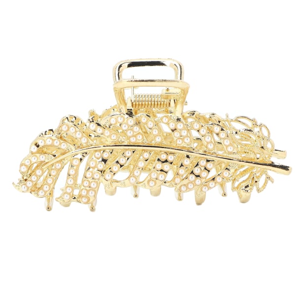 Hårklämmor Bladform Legering Faux Pearl Hårklämmor Starkt grepp Halkfritt hår Barrette Faux Pearl