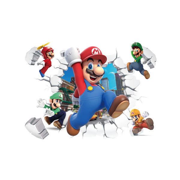 54,2*40 cm Super Mario Bros. Väggdekal Avtagbara Väggdekaler