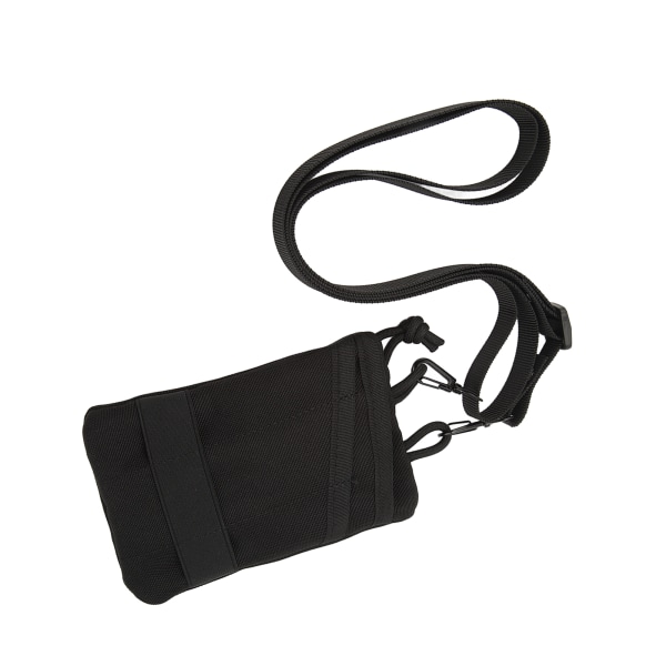 Utendørs lommeskiftekort Nøkkeloppbevaringsveske Oxford Cloth Portable Mini midjepose Svart