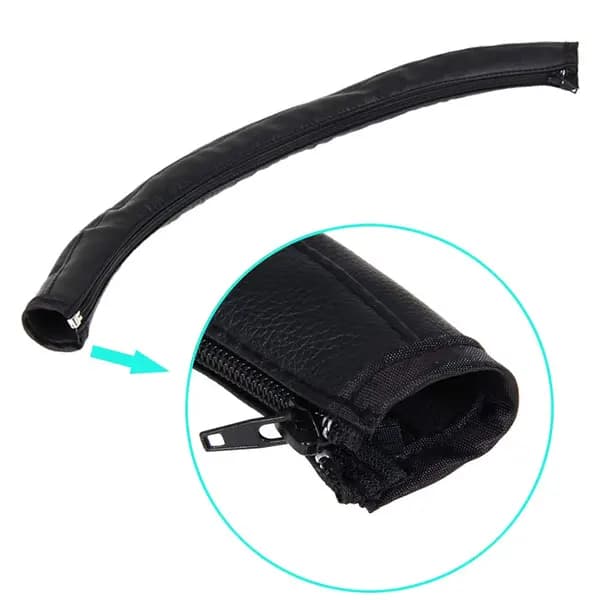 Black PU Leather Gloves for Stroller Handle, Stroller Handle Cover