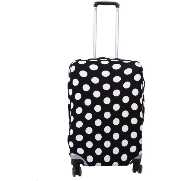 26-28 tums bagasjebeskyttelse - 3 størrelser og 3 mønstre Dammtät elastisk cover- svarta og vita pricker