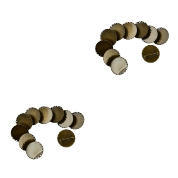 1/2 10 st Brosch Blank Knappnål Bas 25mm Rund Blomplatta