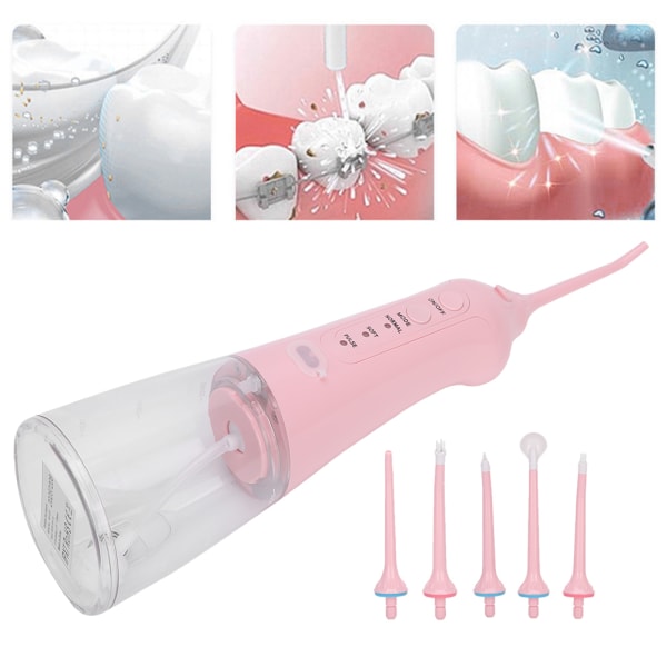 Water Pick -hampaiden puhdistusaine Kannettava sähköinen vesileikkaus IPX7 vedenpitävä hampaiden puhdistusaine