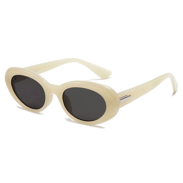 Retro oval båge cat eye solglasögon, high-end mode