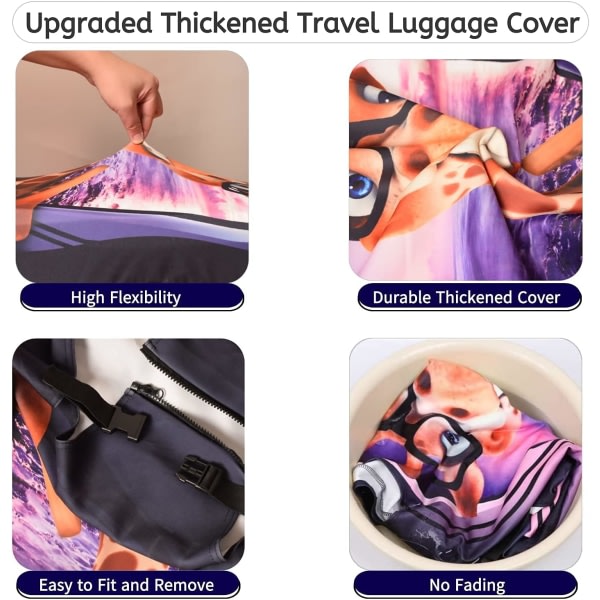 （29-32 tum giraff） Vattentåligt printcase Cover for 30/31/32 Bagage Bagage Tvättbart resväskaskydd