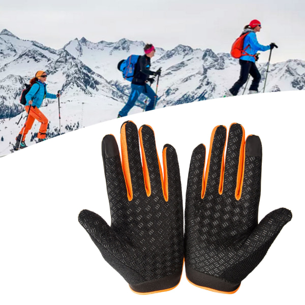 Ridehansker Sommeris Silkeabsorberende svette UV-beskyttelse Utendørs sportshansker for fjellklatring XL