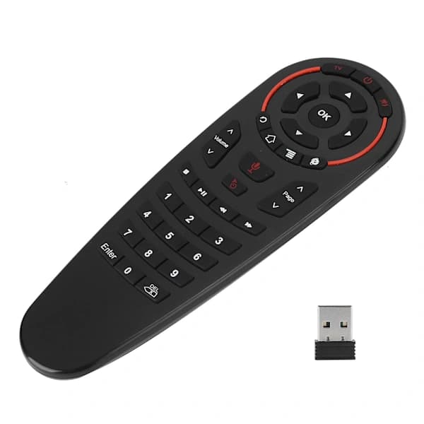 G30 Stemmestyrt Fjernkontroll 33 Taster for Android Datamaskin TV-boks Generelt med Bluetooth-mottaker