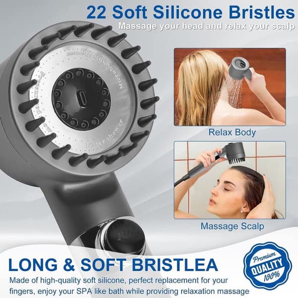 Smart brusehoved med massagehoved