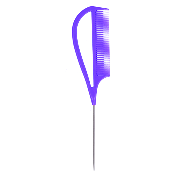 Hårfremhevende halekam Antistatisk hårstylingskam for frisørsalonghjem (lilla)