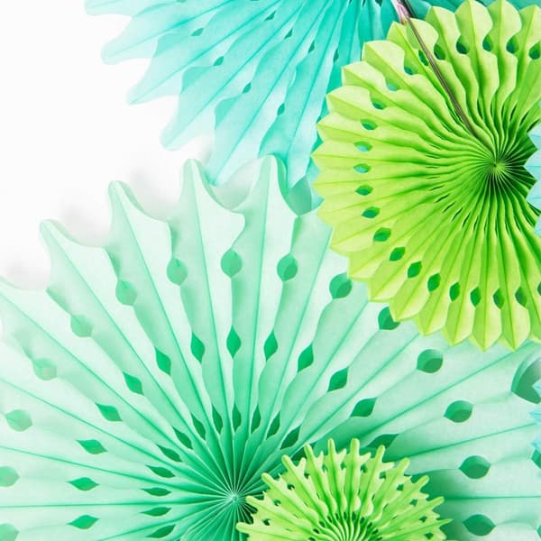 Papirvifte-sett Dekorasjon Papirrosetter Kit Festfeiring Dekorasjon Grønn / Mint