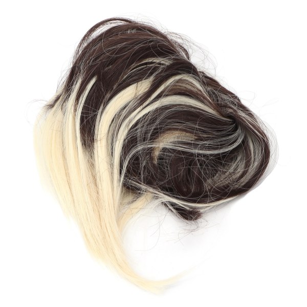 Muodikas sotkuinen nuttura hiuskappale, jossa on nauha Paksu, tousled updo synteettiset hiukset crunchies pidennys naisten tytöilleQ17-6H613