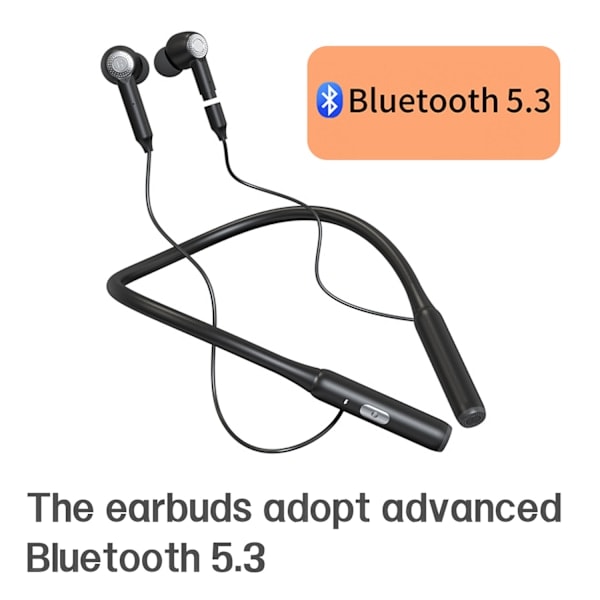 Trådløse Sportshodetelefoner med Bøyle Bluetooth 5.3 Svart