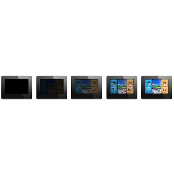Elegant vejrstation med display BD-902, sort