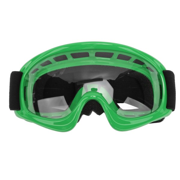 Dirt Bike Goggles för barn Slagtålighet UV-skydd Motorcykelglasögon för utomhuscykling Ski ATV Off Road Racing Grön