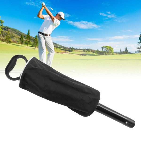 Golfballer Pickup Bag Golfball Retriever med avtakbart plastrør Gummihåndtak Holder opptil 80 baller for utendørs svart