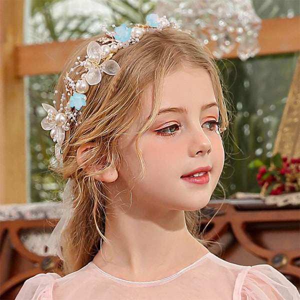 Prinsesse Blomster Krystal Hovedbeklædning Rhinestone Perle