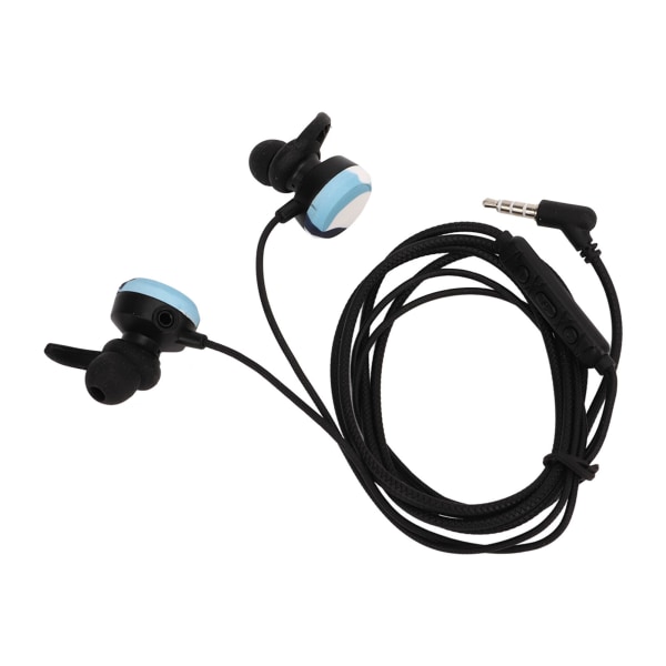 3,5 mm kablede ørepropper med hodetelefoner Høy følsomhet 1,2 m kabellengde kablede ørepropper med mikrofon blå
