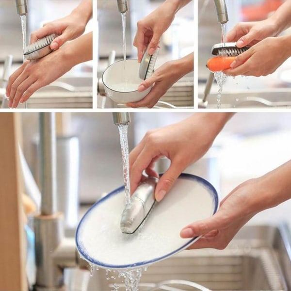 Håndvaskbørste Rustfritt stål Håndrengjøringsbørste Liten neglebørste