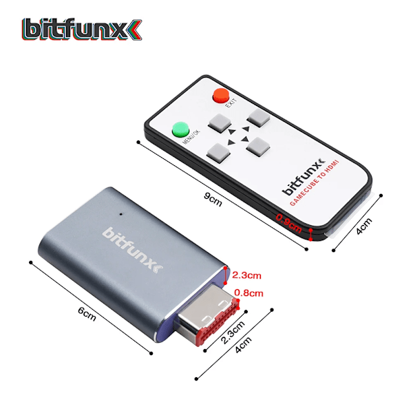 Bitfunx HDMI-kompatibel Line Doubler-adapter Digital till HDMI GC2HDMI för Nintendo Gamecube