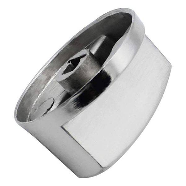 8 st Metalliska Silver Gasspisknoppar Adapter Ugn Vred Matlagningsyta Kontroll Lås Kokkärl