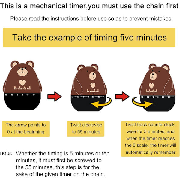 Kök Timer Barn Timer Söta Kök Timer Nedräkningsklocka Time Out Timer Kök Timers