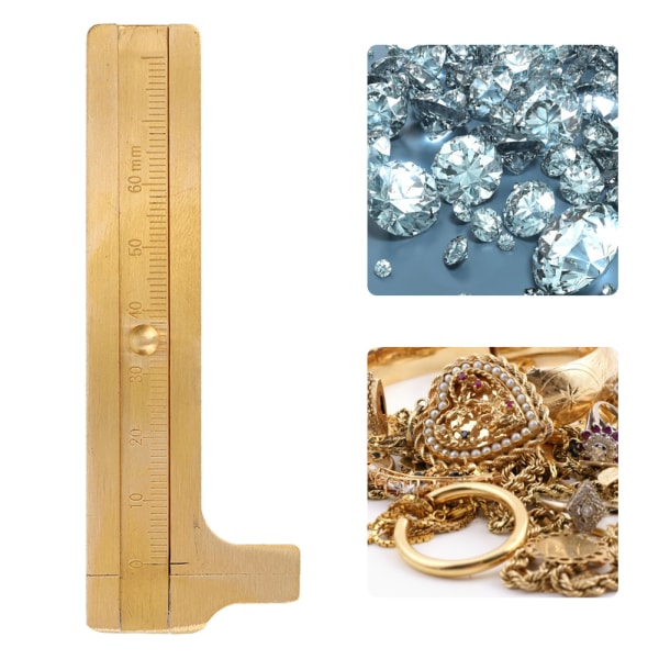 Måler 8 cm lommeskyvelære Måleverktøy for metallsmykker Praktisk tilbehør (enkeltskala)