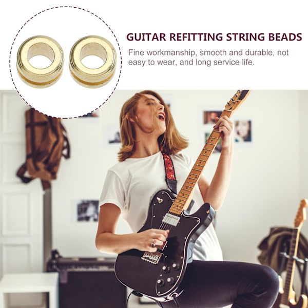 10 st Eleguitar Gitarr Folk Gitarr Strängpärlor Strängpärlor Folk Gitarr Gitarr Reparationsverktyg Guld