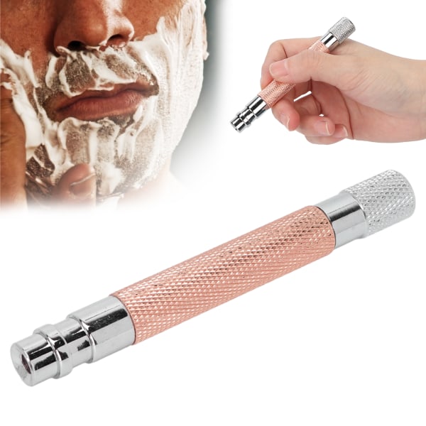 Vanhanaikainen partaveitsikahva sinkkiseos Retro pitkävartinen parranajotyökalu miehille Parturi-kampaamoKupari