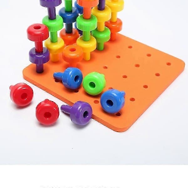 30 stk. Peg Board Sæt Finmotorisk Leg til Pegboard