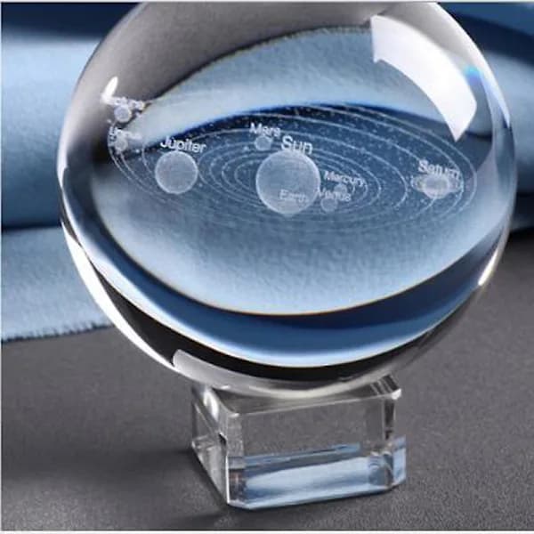 Kristallkula Glasboll Mode Lasergraverad 6cm Hantverkspresent