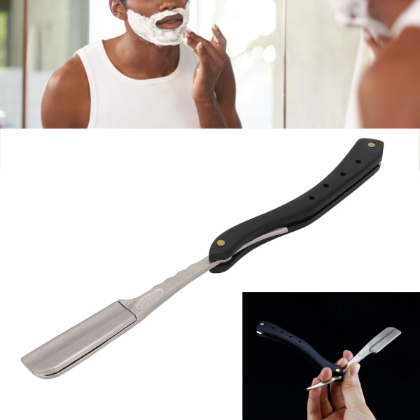 Miesten suorareunainen partakone, sinkkiseoksesta valmistettu puinen partakone partakoneen kotiin (ilman terää)