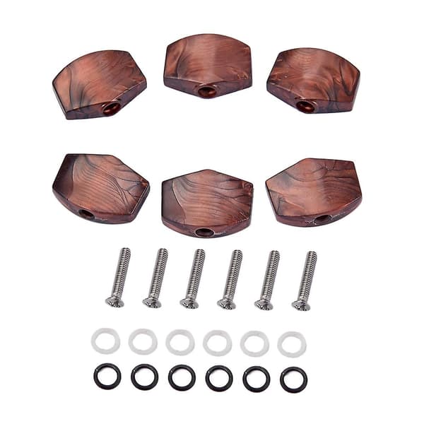 6 st/set Gitarr Stämknappar, Stämknappar Knoppar Maskinhuvuden Knappar Kompatibel Gitarr