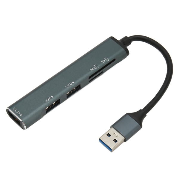 USB3.0 Hub 5 i 1 USB3.0 til 3xUSB lagringskort Minnekort USB3.0 Multiport Adapter for Win