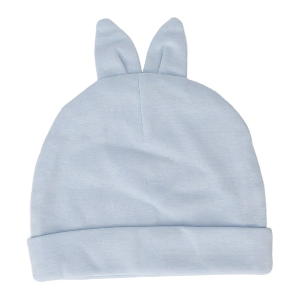 Baby hue kæmmet bomuld Blød Fleksibel Åndbar Komfortabel Newborn Hat med kaninører