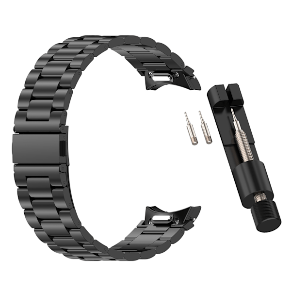 Stilfuldt armbånd i rustfrit stål til Samsung Galaxy Watch 7/FE Sort
