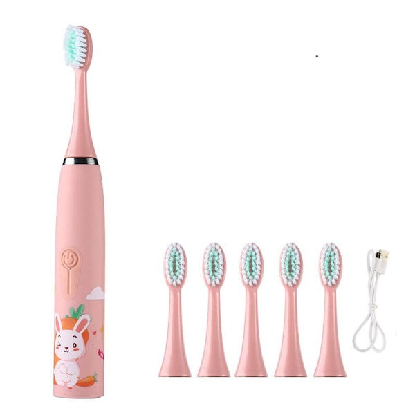 Sonic Children'S Electric Toothbrush 3 To 12 Years Old Teeth Cleanoral Bacteria