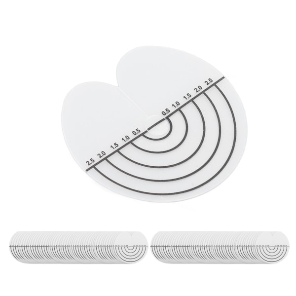 100 st Hårvärmeskydd med skala Enkelhål PVC Clear Fusion Lim Protector Hårförlängningsverktyg för hår