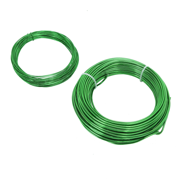 Grøn aluminiumstråd Fleksibelt smykke Perletråd Smykkefremstillingstilbehør 20m