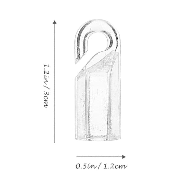 Replacement Blind Wand Hook, Vertical Wand Tip Hook for Window Blinds 48 Pcs Transparent 3X1.2CM