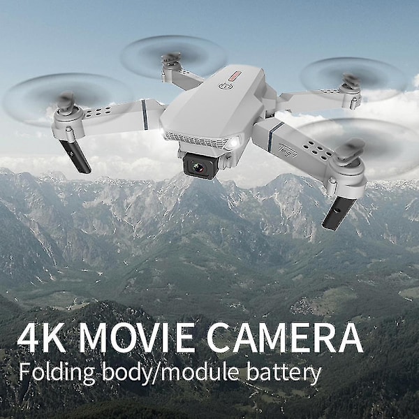 E88 Pro Drone med Kamera til Voksne og Børn, 4k HD Wifi FPV Drone, Foldbar RC Quadcopter til Begyndere, Legetøj Gaver med 3 Batterier